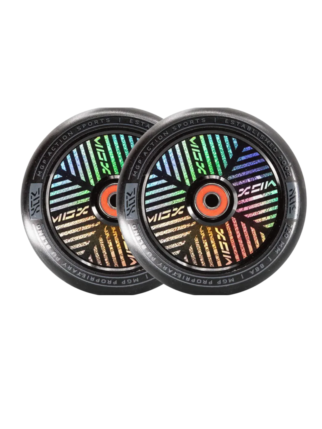 MADD GEAR MGX 120mm holographic wheels black (pair)