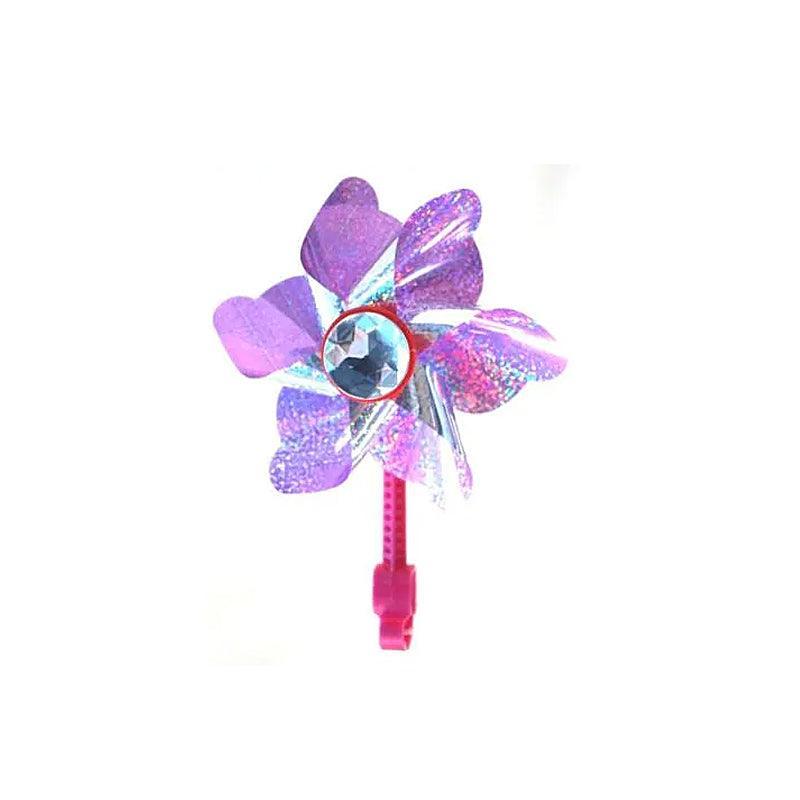 BIKES UP Kids Bike Streamers Windmill Purple W/Silver Gemstone Windmill