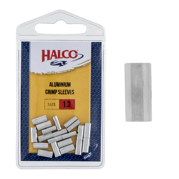 HALCO Aluminium Single Crimp Sleeve 20pk 150lb 1.3