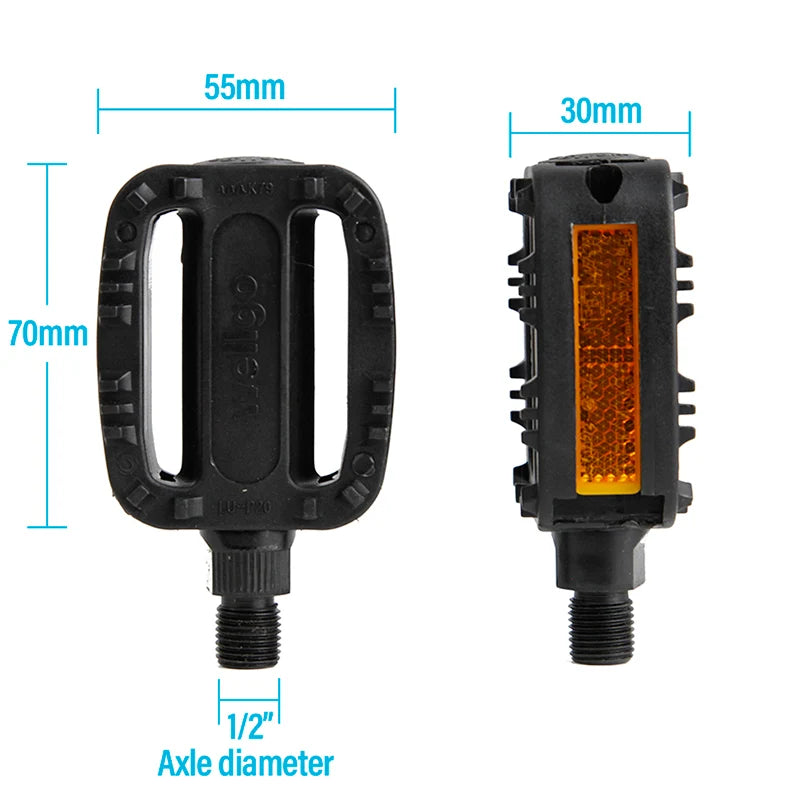 WELLGO Kids Pedals 1/2" Black