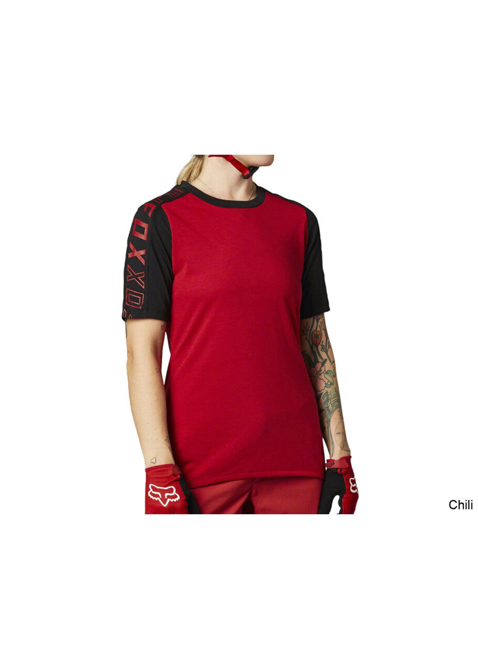 FOX Womans Ranger DR SS Jersey Chilli S