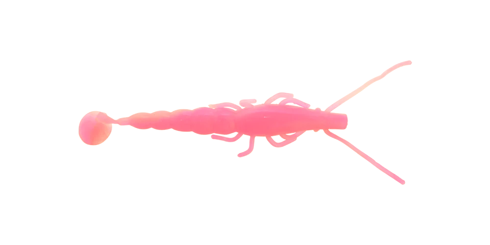 MADEYE Soft Plastic Paddle Prawn Pink Glow 5"