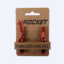 ROCKET Tubeless Valves Red 44mm