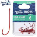 JARVIS WALKER  Long shank Hooks Red sz6