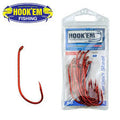 HOOKEM Long Shank Beak Red Hook ,10