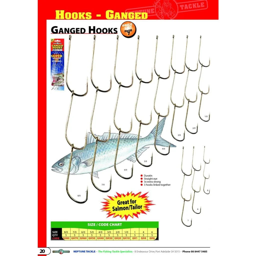 NEPTUNE Ganged Hook Rigs 5/0