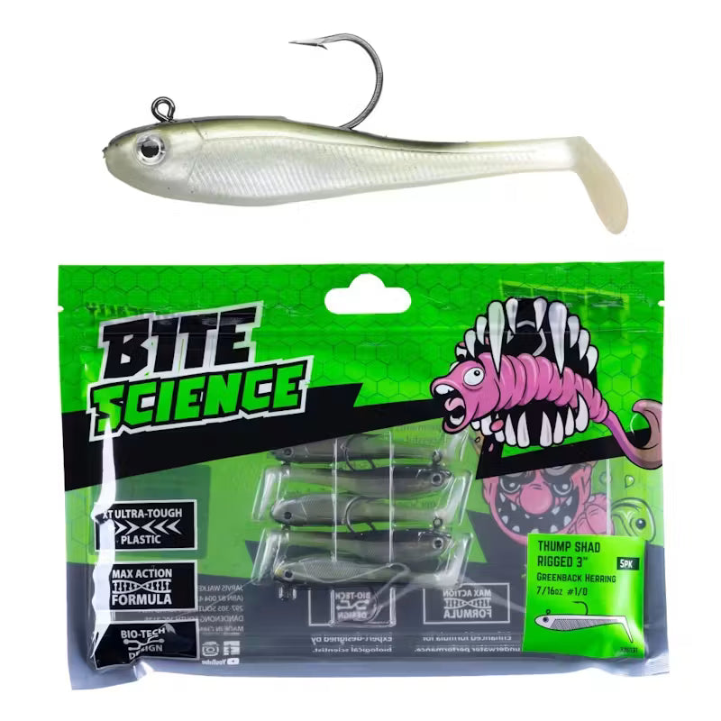 BITE SCIENCE Thump Shad Greenback Herring 3"