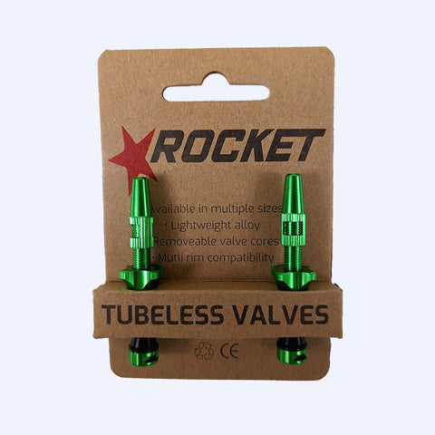 ROCKET Tubeless Valves Green 44mm