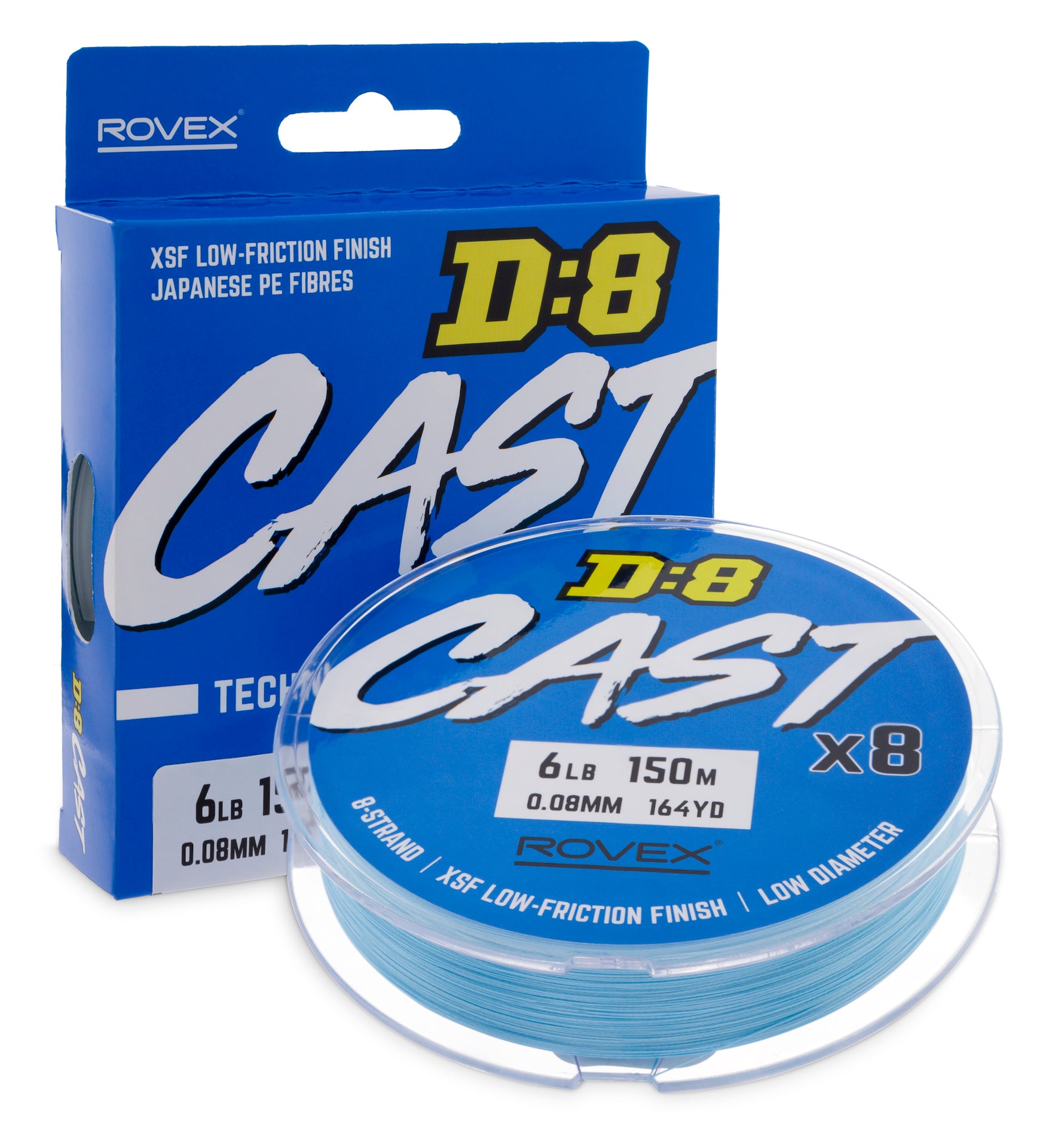 D8 CAST Braid 150m Blue 10lb