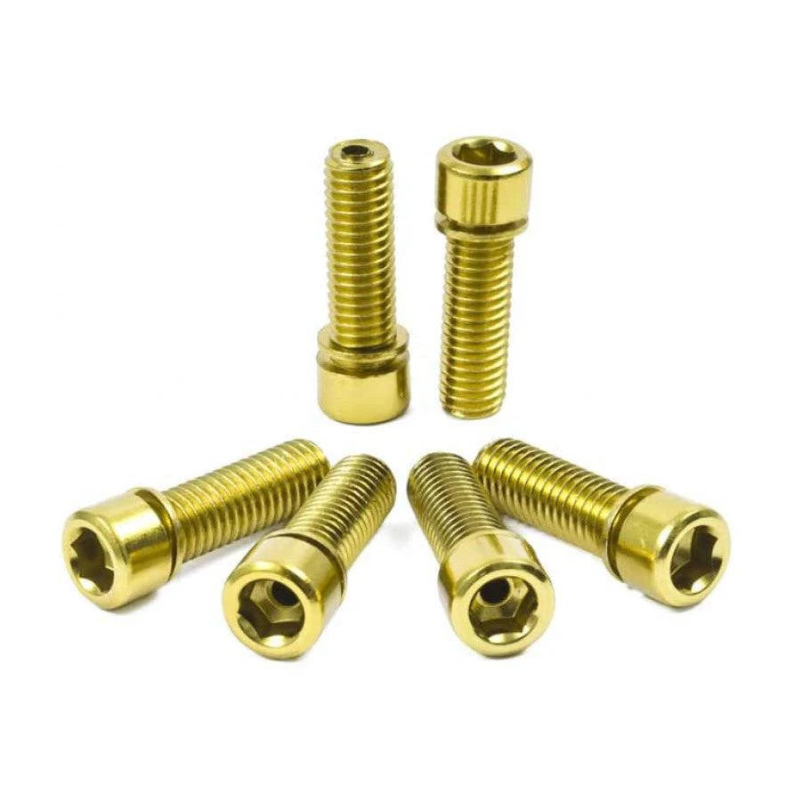 PK CYCLES Stem Bolts 6pk Gold