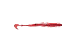 MADEYE Soft Plastic Whippy Worm 3.5" Blood Red